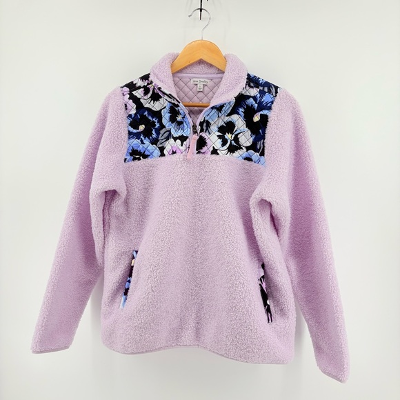 Vera Bradley Jackets & Blazers - Vera Bradley Lilac Sherpa Jacket with Floral Design